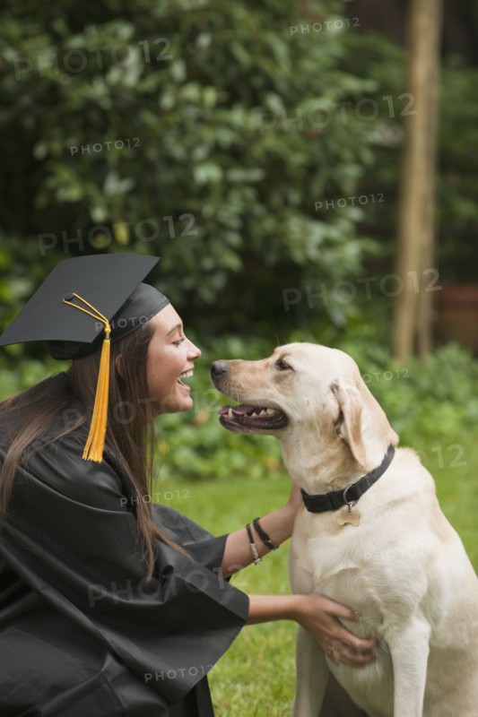 Graduate and dog