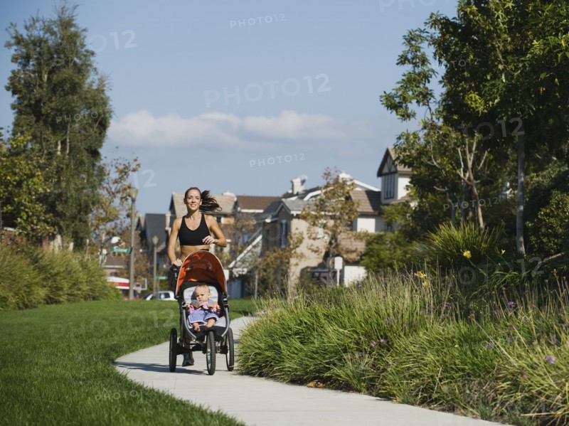 Jogger and baby