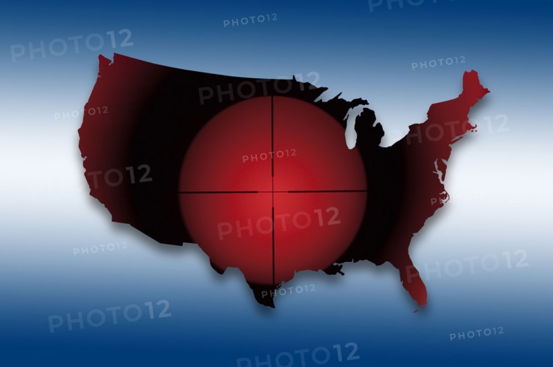 Target on map.