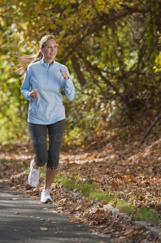 Woman jogging.