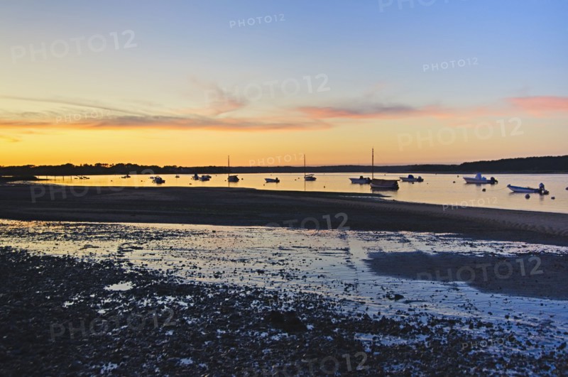 Beach at sunset.