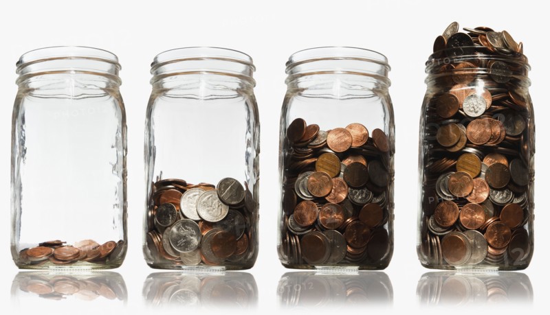 Jars of coins