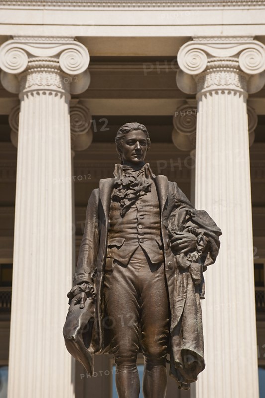Statue of Alexander Hamilton.