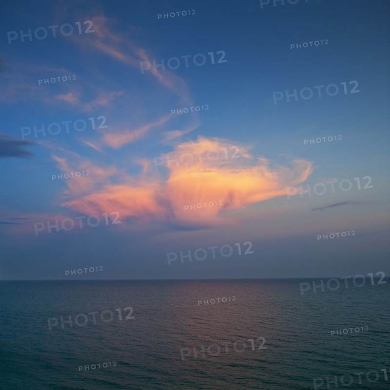 Ocean and clouds.