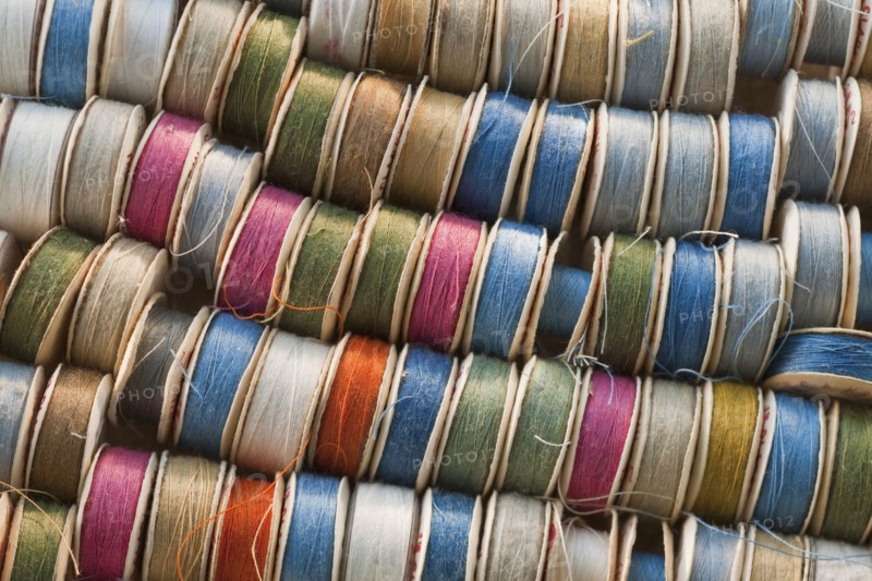 Spools of thread.