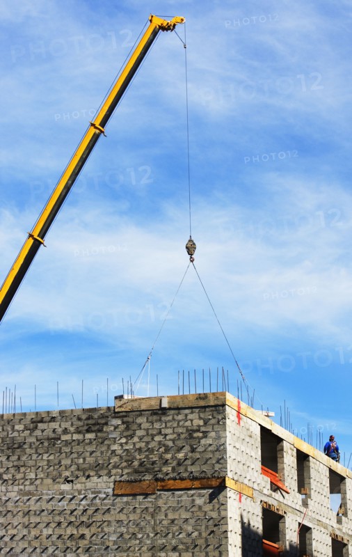 Crane at construction site