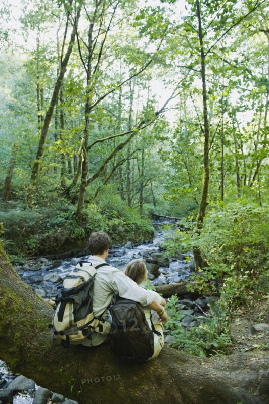 Hikers resting