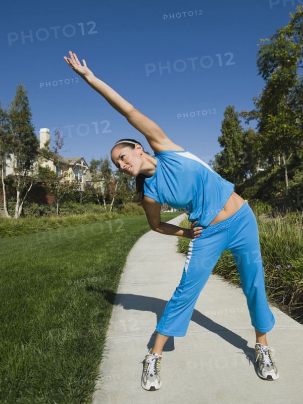 Woman stretching