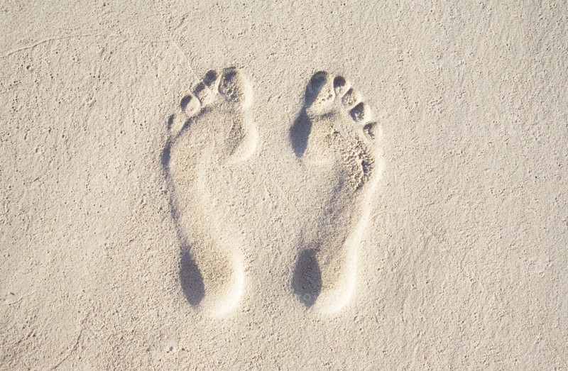 Footprints in sand