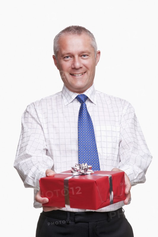 Man giving a present