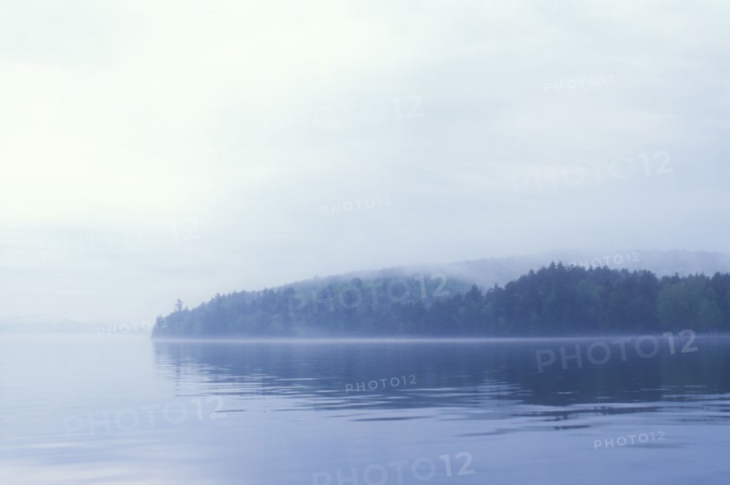 Misty lake
