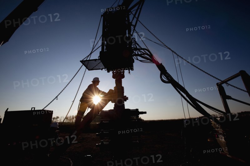 Silhouette of industrial worker