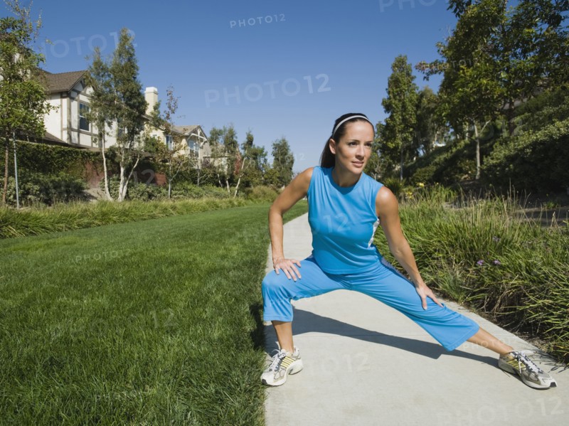 Woman stretching