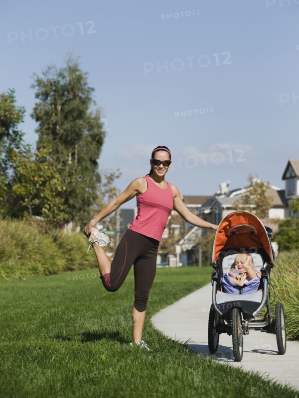 Jogger and baby