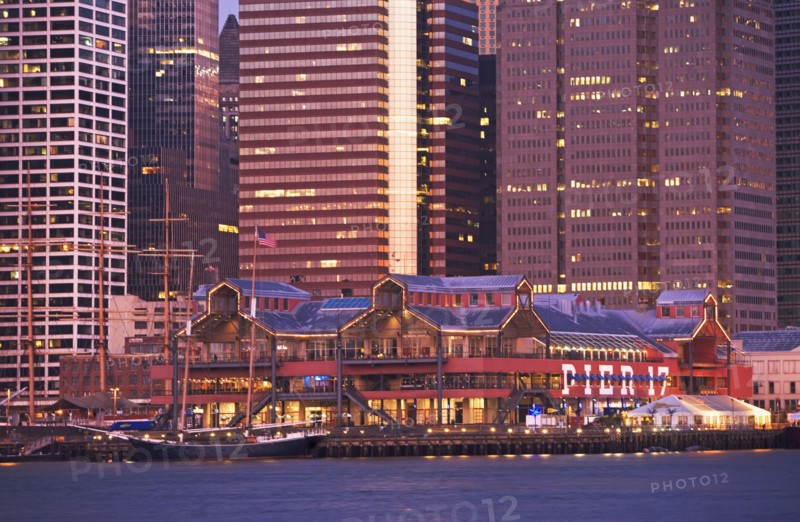 Harbor and skyscrapers