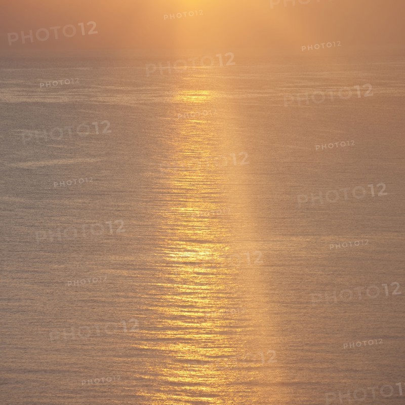 Sunset over ocean.