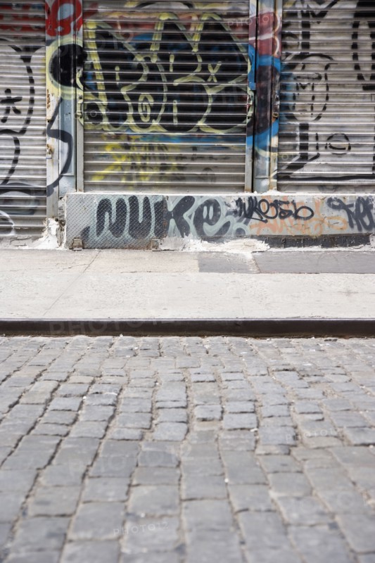 Graffiti on urban street