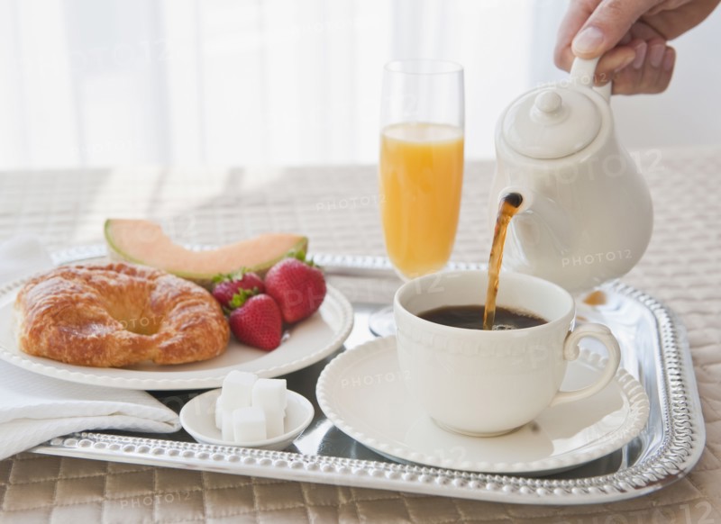 Breakfast tray.