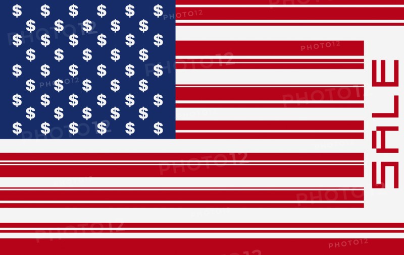 Barcode of American flag.
