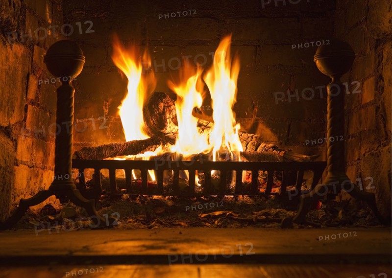 Fireplace.