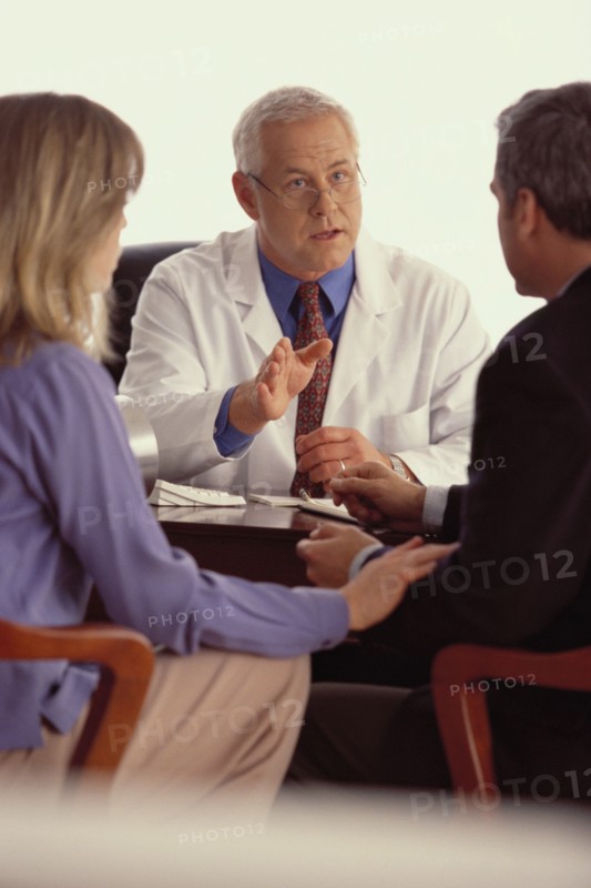 Doctor talking to patient. Photographer: Rob Lewine