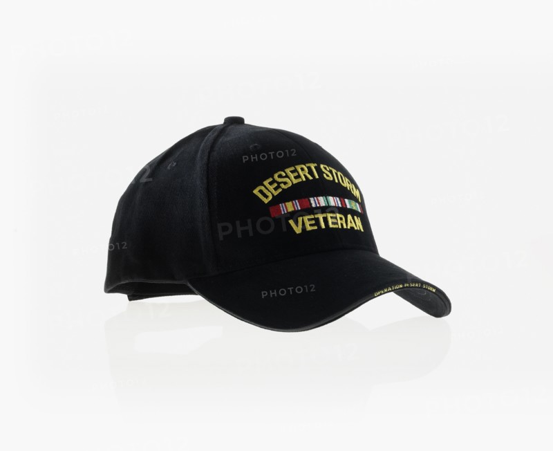 Desert storm veteran's baseball cap. Photographer: David Arky