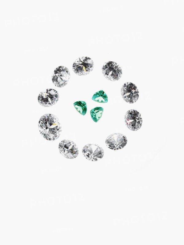 Diamonds and emeralds. Photographer: David Arky