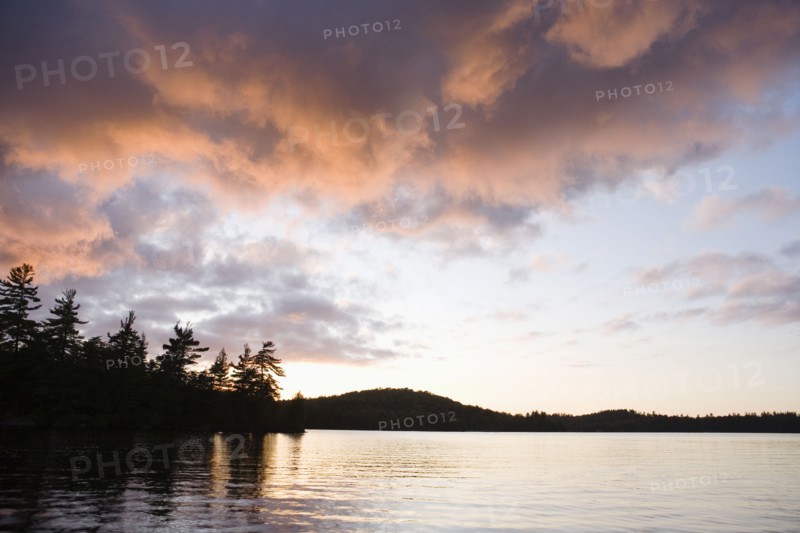 Lake at sunset. Photographer: Chris Hackett