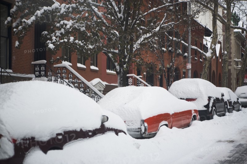 Cars covered in snow. Photographer: fotog
