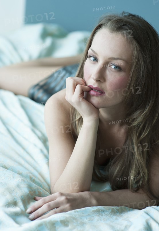 Woman lying down.