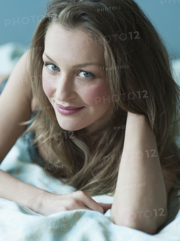 Woman lying down.