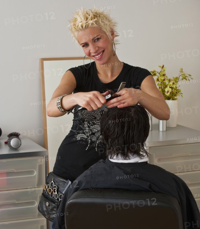 Hair stylist. Photographer: Daniel Grill