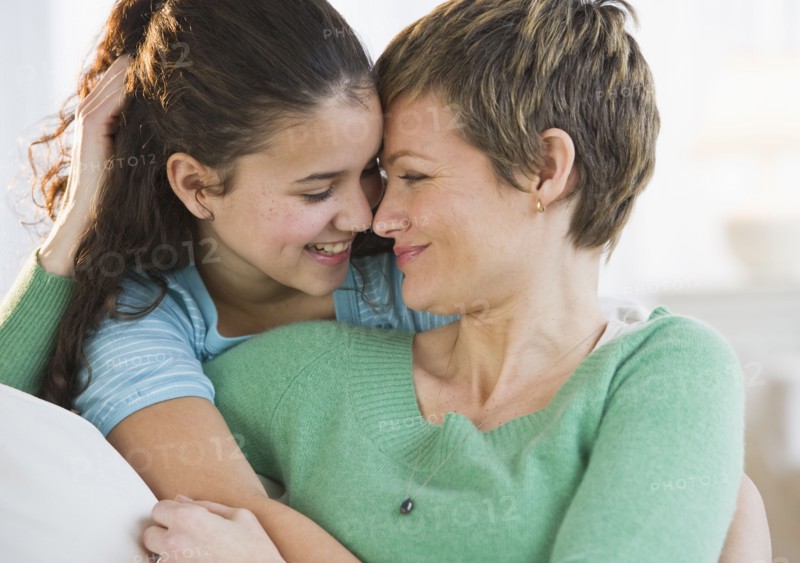 Portrait of a mother and daughter.
