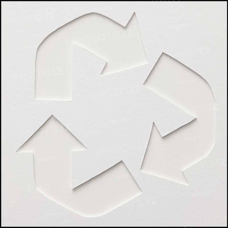 Recycle symbol. Photographe : Mike Kemp