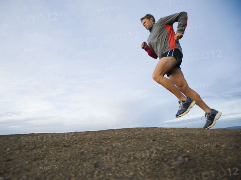Person running on trail.