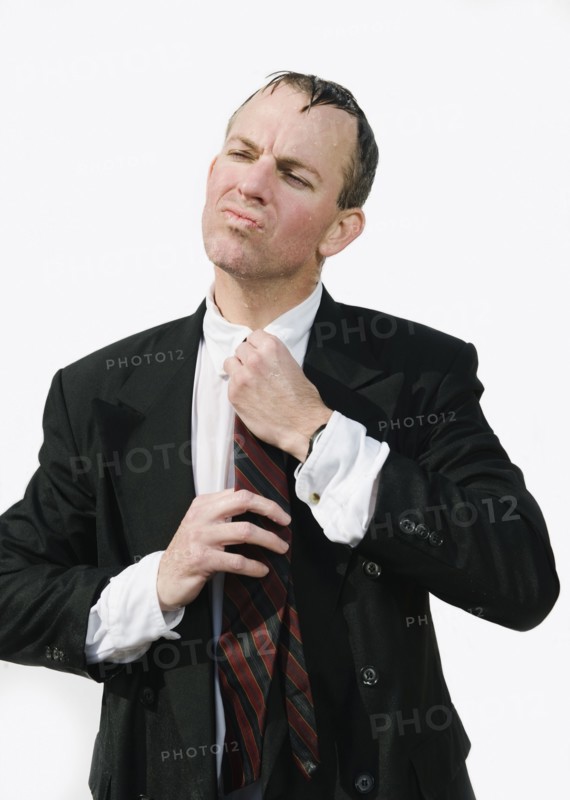 Soggy businessman.