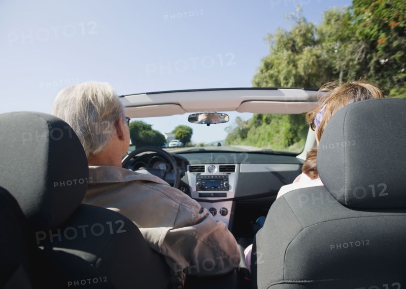 Couple on road trip.