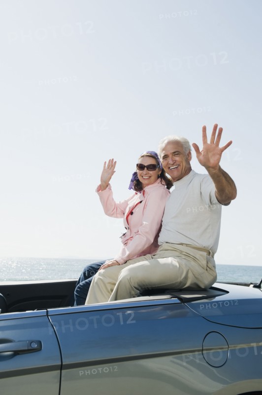 Couple on road trip.