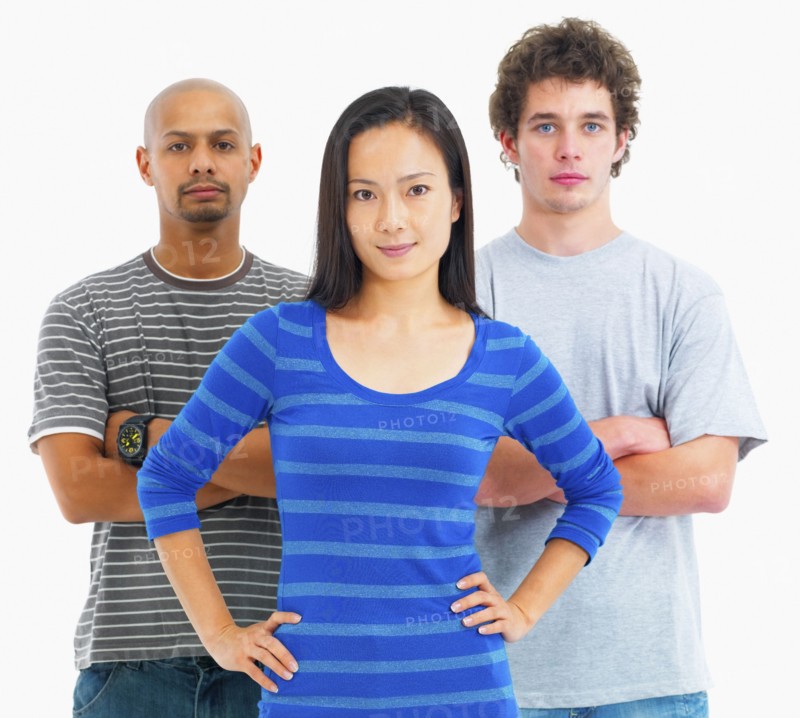 Three people. Photographe : momentimages