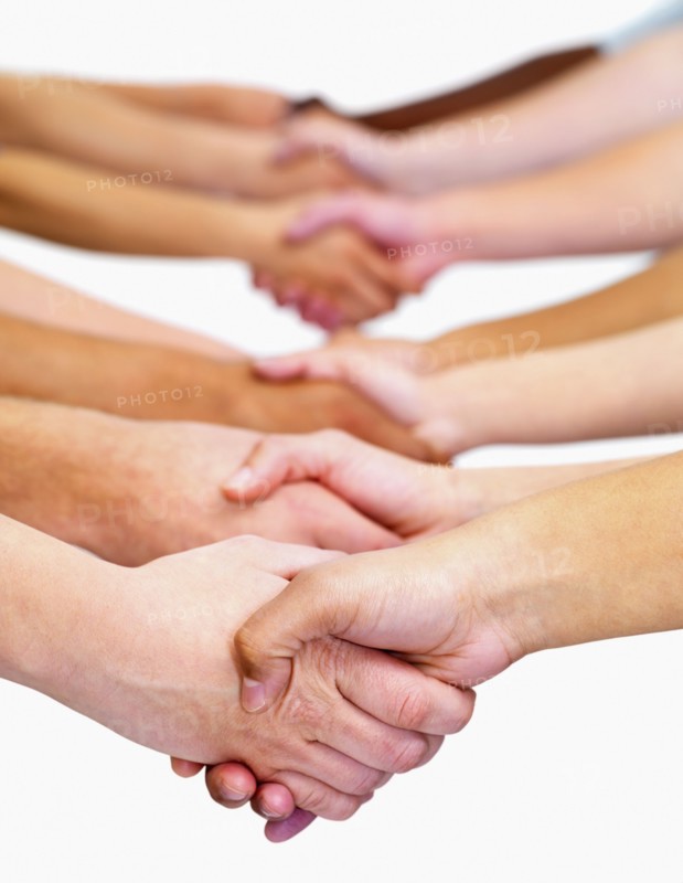 Handshakes. Photographe : momentimages