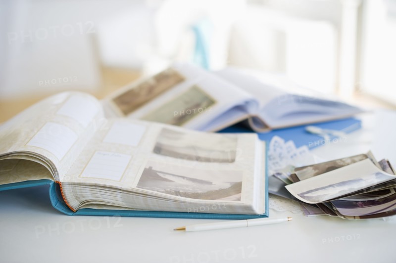 Antique photo albums.