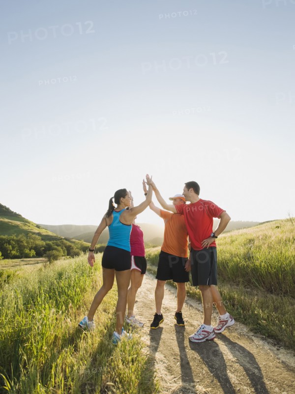 Trail runners taking a break.