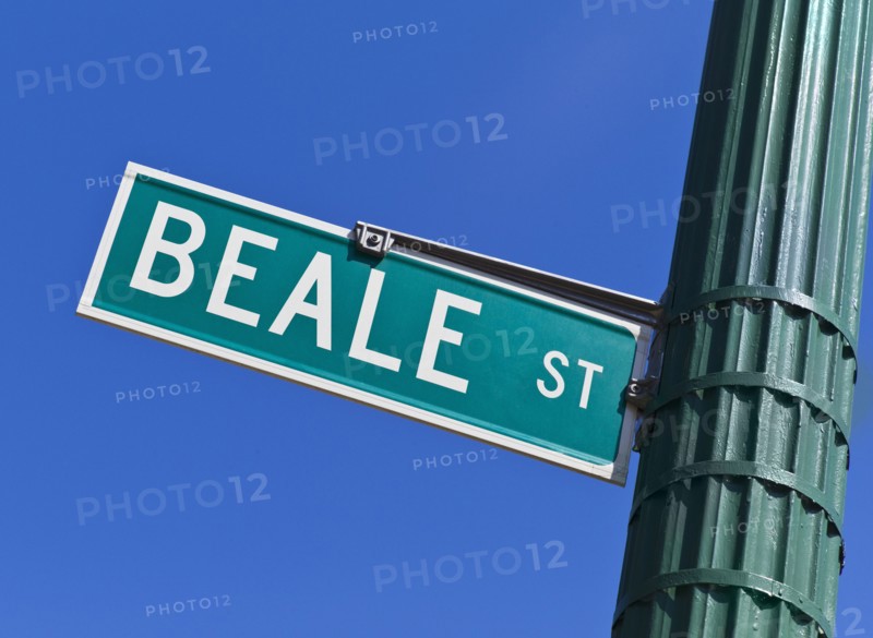Beale Street sign and post.