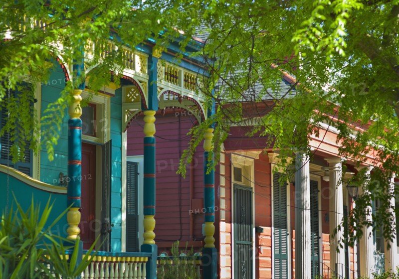 Colorful houses in New Orleans.