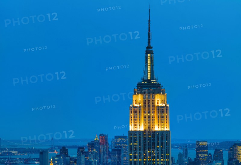 Empire State building at sunset.