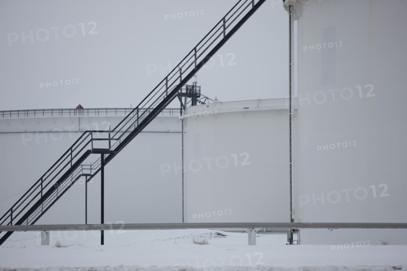 Stairs leading to oil tank. Photo : Dan Bannister