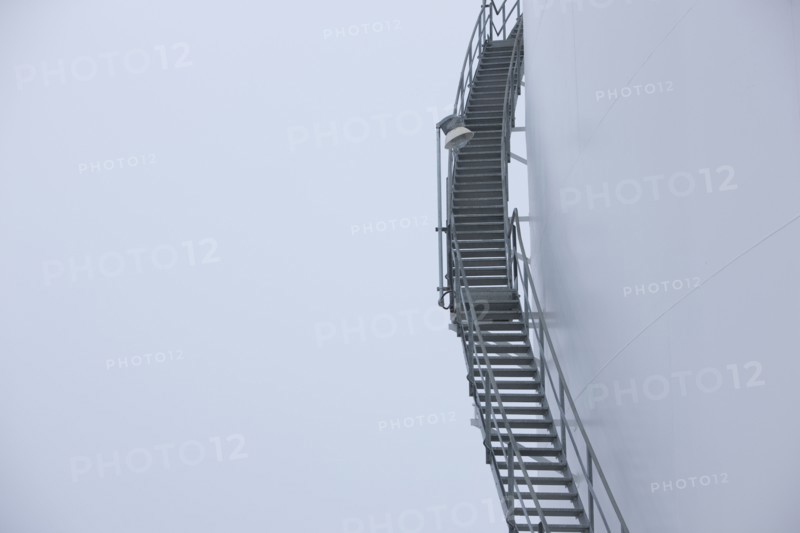Stairs leading to oil tank. Photo : Dan Bannister