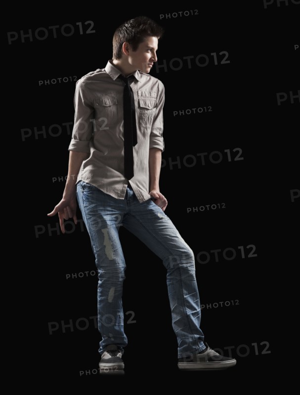 Male dancer posed for a lyrical dance. Photo : Mike Kemp