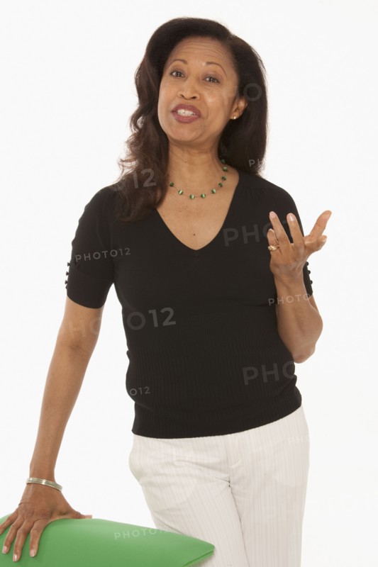 Woman asking a question. Photo : K.Hatt