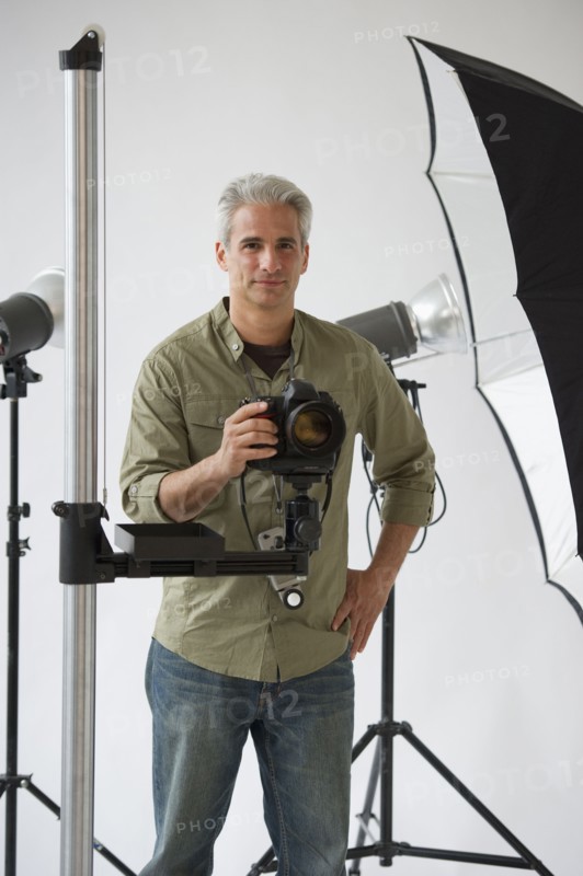 Professional photographer in his studio.